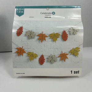 Holz Herbst Blätter Girlande Neu in Verpackung 6,23 Fuß Erntedank Herbst Dekor - Bild 1 von 8