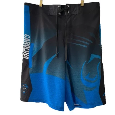 Carolina Panthers NFL Team Apparel Men Swim Shorts Trunks Zipper Pocket Size 36 - Image 1 of 4