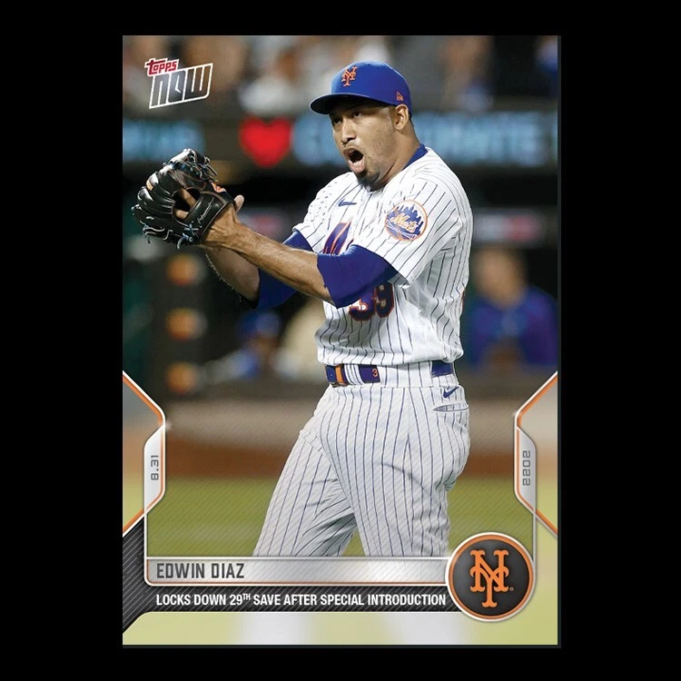 2022 Topps Now #814 Edwin Diaz Mets (PR-984) - Image 1 of 2