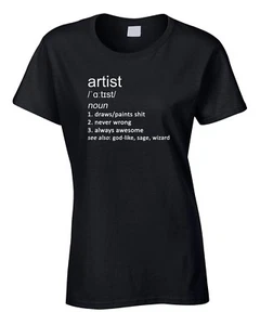 Künstlerin Damen Frauen T-Shirt lustig Geschenk Witz Definition Kunst Malerei Zeichnung cool - Bild 1 von 4