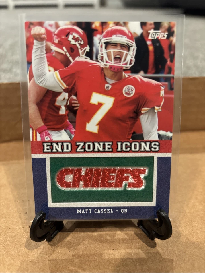 2011 TOPPS END ZONE ICONS MATT CASSEL PATCH KANSAS CITY CHIEFS #EZI-17 USC QB - Image 1 of 2
