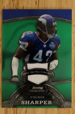 2008 Bowman Sterling Green Jerseys Relic 10/249 Darren Sharper #86 Football Card - Image 1 of 2