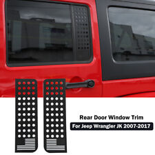 Rear Car Door Triangle Glass Cover Trim For Jeep Wrangler Jk Jku 07+ Accessories