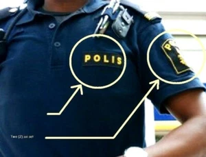 SVERIGE SWEDEN SWEDISH POLISEN POLIS PIKETEN PIKETENHETEN瑞典警察 velkrö 2-INSIGNIA - Picture 1 of 12