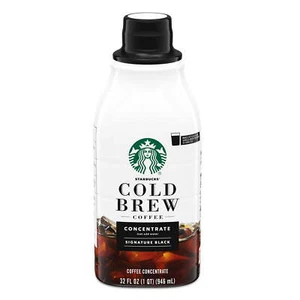 Starbucks Signature Black Coffee Bottled Cold Brew Coffee Concentrate Drink 32oz - Picture 1 of 3