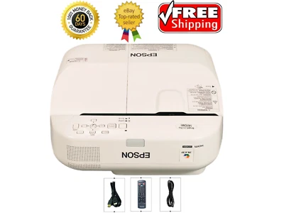 Epson BrightLink Pro 1410Wi 3LCD Projector UST 3100 ANSI HD Wireless w/Remote - Image 1 of 4