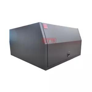 1775mm x 1600mm x 850mm Black Flat Plate Ute Aluminium Canopy Toolbox 2 Doors - Picture 1 of 7
