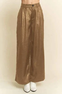 Wide-Leg Crinkled Texture Pants - Women's Versatile Style - Picture 1 of 13