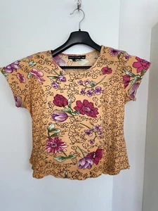 Sandra Steiner Size M Blouse Colourful Sequences Bling Summer T-Shirt - Picture 1 of 7
