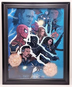 Framed Autographed Art Print "Serve" by Logan Pack 631/2000-FM1 - Picture 1 of 3