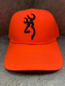 Browning Safety Cap 3D Buckmark Baseball Cap 30840501 Blaze Hook & Loop Closure - Picture 1 of 2