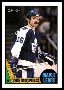 1987 O-Pee-Chee #244  Chris Kotsopoulos      Toronto Maple Leafs