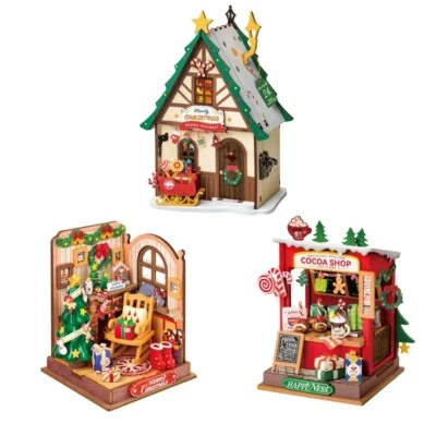 Rolife DIY Christmas Miniature Dollhouse Kit Mini 3D Wooden House Room Craft Kit - image 1 of 4