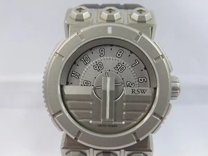 RSW OUTLAND STEEL REVOLVING DISCS WATCH. SWISS AUTOMATIC. Super RARE. Boxed - Picture 1 of 11