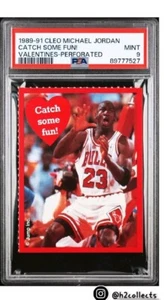 1989-1991 Cleo Jump Valentines Michael Jordan Catch Some Fun! PSA 9 MINT POP 13! - Picture 1 of 2