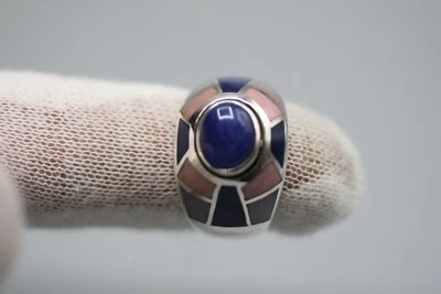 ANILLO Whitney Kelly WK Lapislázuli Piedras Preciosas Plata de Ley 925 Talla 9.25 Foto 1 de 4