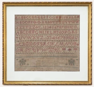 19th Century Embroidery - Early Victorian Sampler - Picture 1 of 6