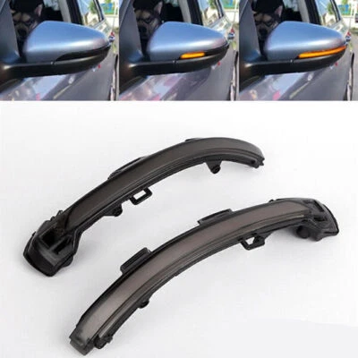 2PCS Side Mirror Sequential Blink Turn Signal Lights For VW MK7 Golf GTI 15 BLK - Imagem 1 de 4