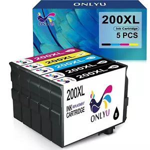 200XL Ink Cartridge compatible for Epson 200XL WF-2540 WF-2530 XP-200 XP-300 Lot - Foto 1 di 9