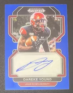 Dareke Young 2023 Panini Prizm Draft Picks Blue AUTO /75 #RA-DYO - Lenoir Rhynes - Picture 1 of 2