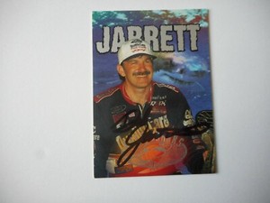 Dale Jarrett signed 1997 WHEELS #88 T-BIRD RACE SHARKS Winston Cup Card 34 W/COA