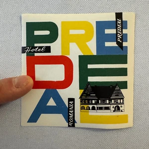 Vintage Hotel Travel Luggage Label Hotel Predeal Romania - Picture 1 of 3