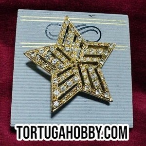 Vintage Large Clear Rhinestone Star Brooch / Pin - Picture 1 of 2