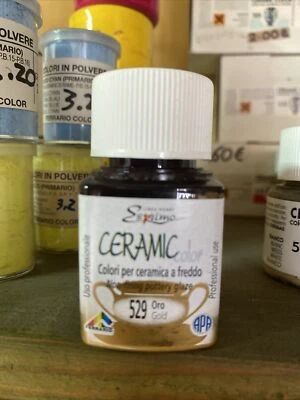 Colore per Ceramica a freddo CERAMIC COLOR Ferrario ORO 50 ml  - Immagine 1 di 2
