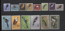 Uganda 1965 Uccelli serie cpl nuova gomma integra MNH N2750