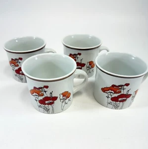 Juego de 4 tazas de gres Royal Doulton Field Flower Cup 1976 LS 1019 Lambeth - Imagen 1 de 5