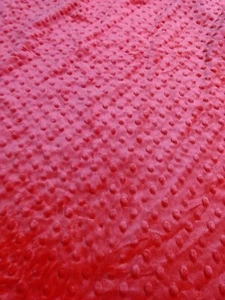 Shannon Minky fabric, very soft, great, dimple dot red, 1 yard - Picture 1 of 2