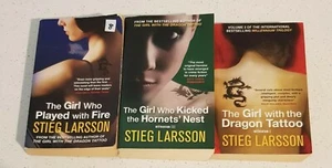 THE GIRL WITH THE DRAGON TATTOO by STIEG LARSSON - Complete Millennium Trilogy - Picture 1 of 9