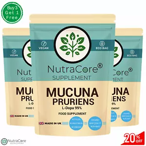 Mucuna Pruriens Pillole 600mg- (99% L-DOPA) - Naturale,Forte,Vegani Integratori - Foto 1 di 12