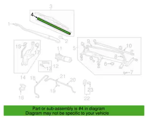(1) ORIGINAL HONDA 76632-SHJ-A11 Limpiador Frontal Derecho Recarga (550 mm) - Imagen 1 de 1