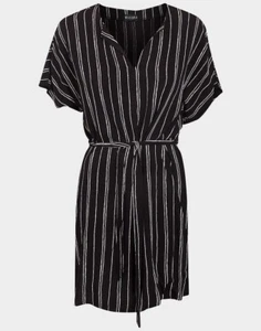 Ex C&A/Canada Premium Ladies Black & White Stripe Shirt Dress, Sizes 8-22 - Picture 1 of 5