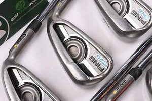 Ping G Series Irons / 5-PW+SW / Yellow Dot / Regular Flex Ping AWT 2.0 Shafts - Picture 1 of 7