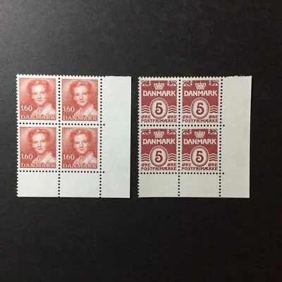 BroadviewStamps Denmark #224, 700.  LR margin blocks.  MNH VF. - Image 1 of 2