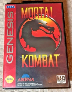 Mortal Kombat (Sega Genesis, 1993) CIB completo con linguetta da appendere - Foto 1 di 4