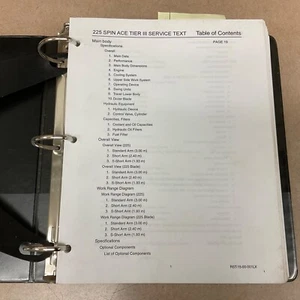 Link-Belt 225 SPIN ACE (TIER III) EXCAVATOR SERVICE SHOP REPAIR MANUAL GUIDE - Picture 1 of 16