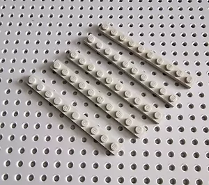 LEGO Platte Bauplatte Basisplatte 1x10 alt hellgrau 5 Stück basic plate 4477 R1 - Bild 1 von 1