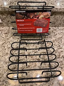 Brinkmann BBQ Roast Rack Non Stick Rib Shelf BBQ Stand Steel Grilling - Picture 1 of 5