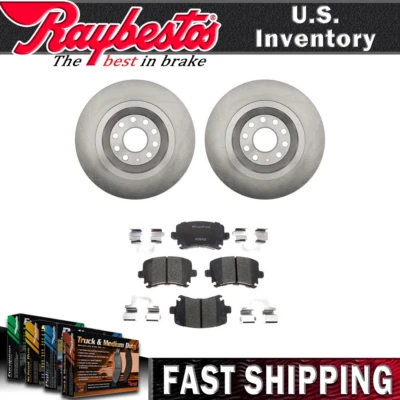 Rotores de freno traseros y pastillas de freno de cerámica con herrajes para Volkswagen GTI 2018 Foto 1 de 4