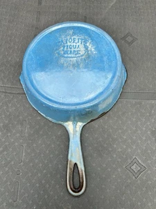 Nr.5 SELTENE LIEBLINGS BLAUE EMAILLE Gusseisen Pfanne. - Bild 1 von 9