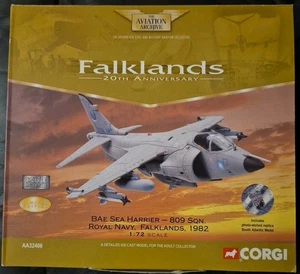 Corgi Aviation BAe Sea Harrier 809 Sqn Royal Navy Falklands 1982 AA32406 - Bild 1 von 4