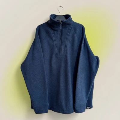 Craghoppers ‘Wole’ Men’s Navy Blue 1/2 Zip Ribbed Fleece Top UK 2XL Warm VGC - Image 1 of 4