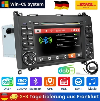 CD DVD DAB+ für Mercedes Sprinter W639 Vito W447 VW Crafter Autoradio CarPlay - Bild 1 von 4