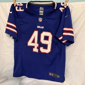 Buffalo Bills Jersey Men’s L Nike On Field Tremaine Edmunds #49 Royal Blue FLAW - Picture 1 of 15