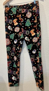 No Boundaries Juniors Velour Ankle Christmas Leggings Size:XL Soft  - Picture 1 of 5
