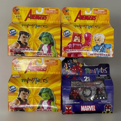 Marvel Minimates Superior Spider-Man y Sam Alexander Nova y 3 juegos Avenger ¡Lote! Foto 1 de 2