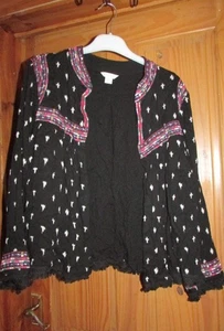 Monsoon schwarze Strickjacke, bestickt und Pailletten Gr. 14, neu ohne Etikett - Bild 1 von 2